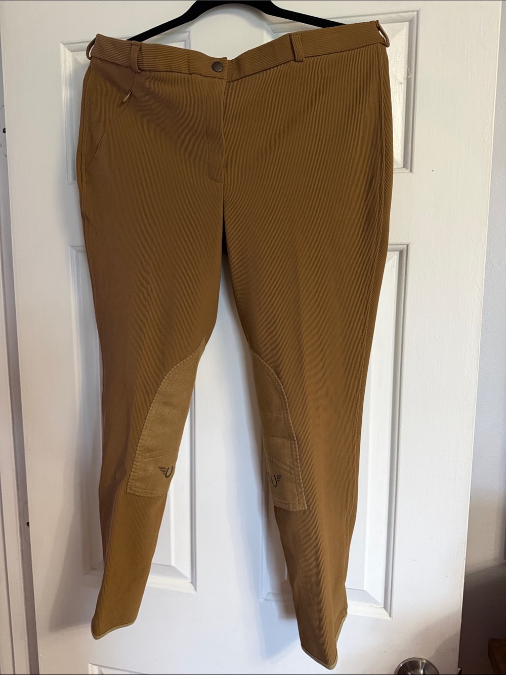 Tuff Rider Brown/Tan Equestrian Breeches with Knee Patch Detail